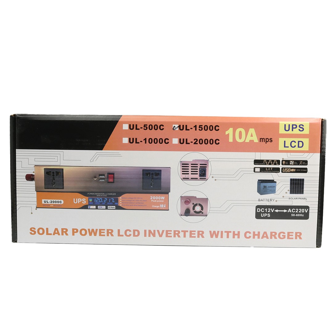 1500W DC 12V to AC 220V Power Inverter Charger